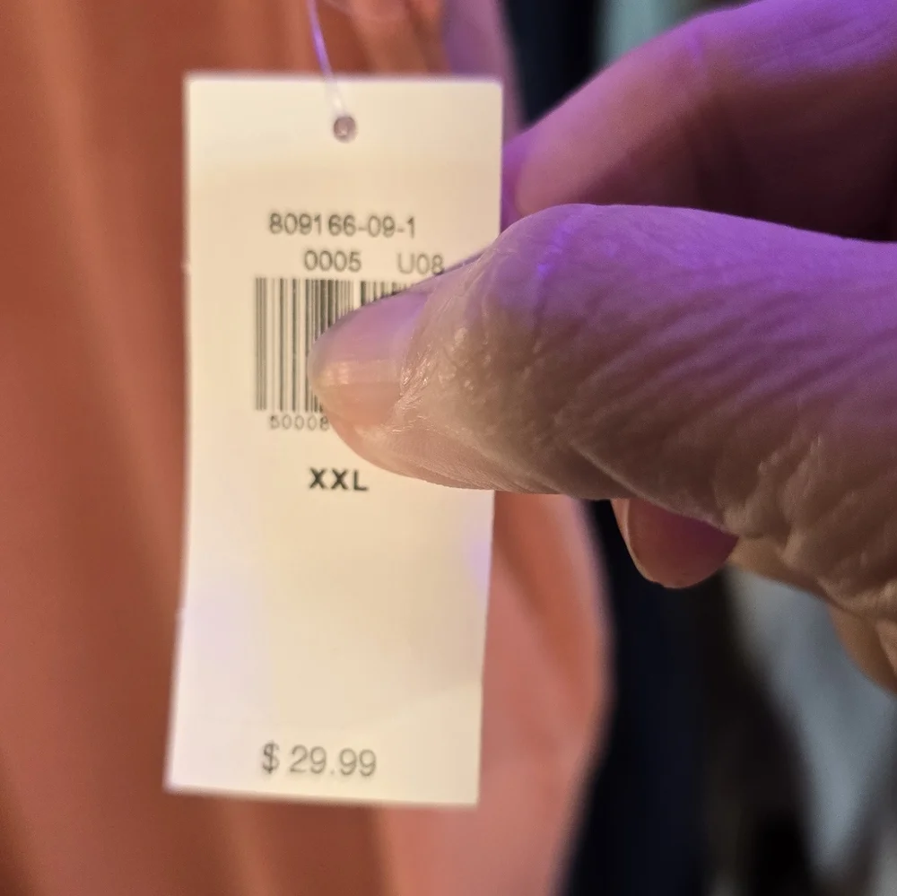 XXL NWT OLD NAVY Rusty Peach Dress 25-27"Ptp 41"Long 100 Cotton SOFT 2 Pckts - Picture 5 of 12